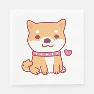 Niedlich Shiba Inu Dog Serviette