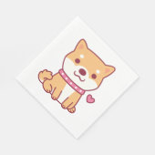 Niedlich Shiba Inu Dog Serviette (Ecke)
