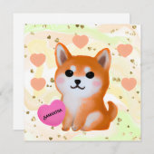 Niedlich Shiba Inu Hearts | Für Hunde (Vorne/Hinten)