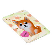 Niedlich Shiba Inu Hearts | Für Hunde Magnet (Rechte Seite)