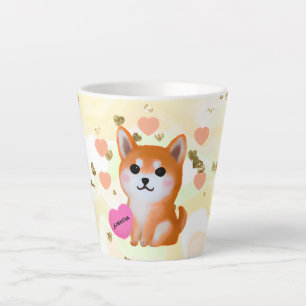 Niedlich Shiba Inu Hearts   Für Hunde Milchtasse