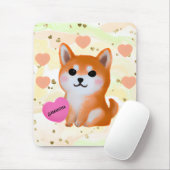 Niedlich Shiba Inu Hearts | Für Hunde Mousepad (Mit Mouse)