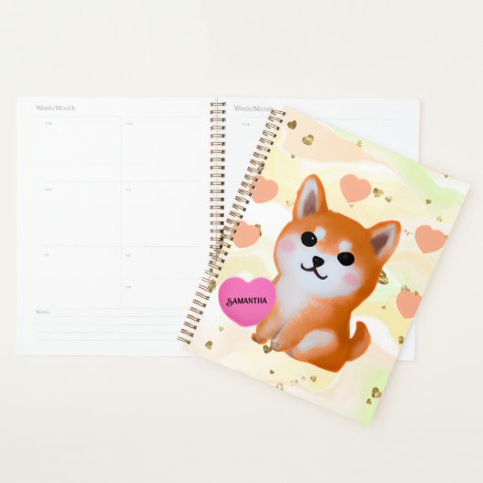 Niedlich Shiba Inu Hearts | Für Hunde Planer (Anzeige)