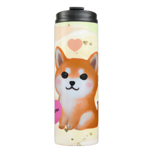 Niedlich Shiba Inu Hearts   Für Hunde Thermosbecher