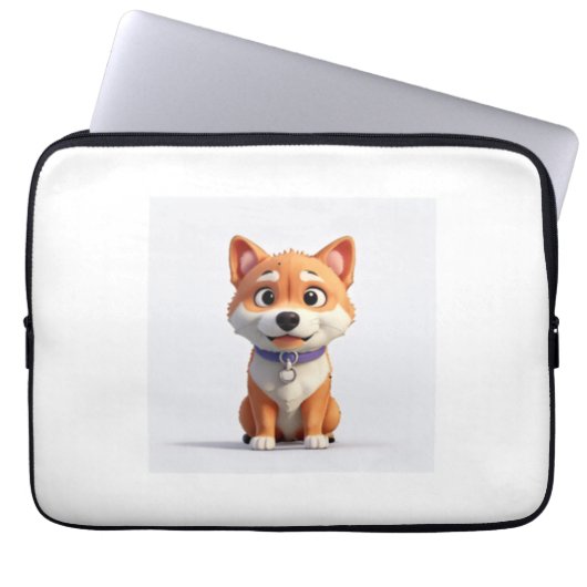 Niedlich Shiba Inu Laptopschutzhülle (Vorderseite)