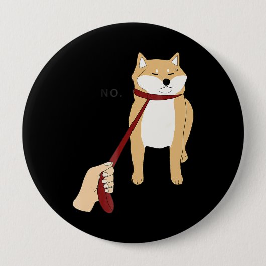 Niedlich Shiba Inu Nope - Doge Meme Button (Vorderseite)