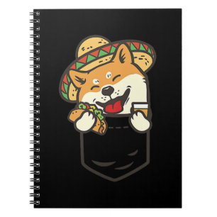 Niedlich Shiba inu Pocket mexico Hund anwesend Notizblock