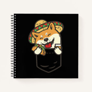 Niedlich Shiba inu Pocket mexico Hund anwesend Notizblock