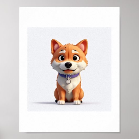 Niedlich Shiba Inu Poster (Vorne)