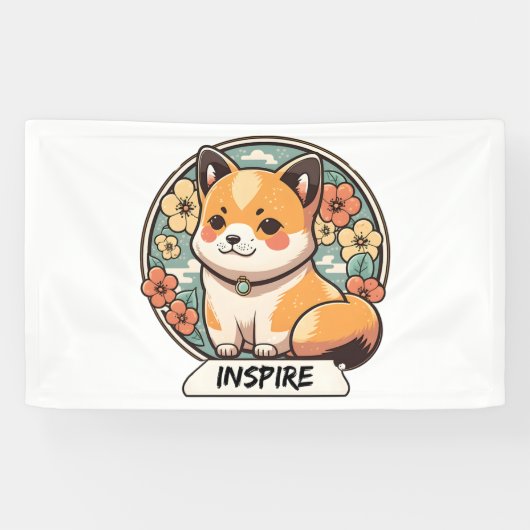 Niedlich Shiba Inu Pup Banner (Horizontal)