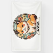 Niedlich Shiba Inu Pup Banner (Vertikal)