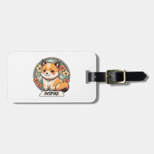 Niedlich Shiba Inu Pup Gepäckanhänger