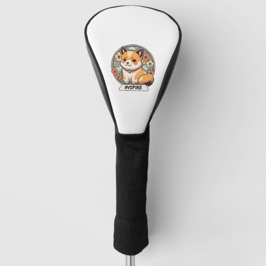 Niedlich Shiba Inu Pup Golf Headcover (Vorderseite)