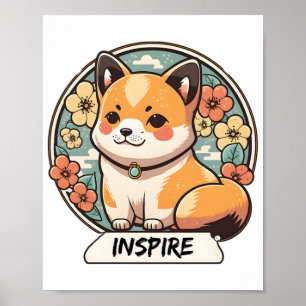 Niedlich Shiba Inu Pup Poster