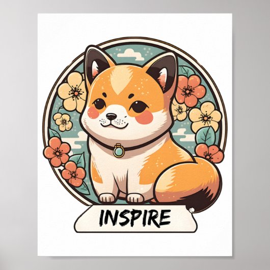 Niedlich Shiba Inu Pup Poster (Vorne)