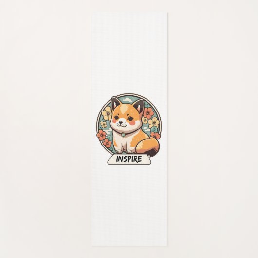 Niedlich Shiba Inu Pup Yogamatte (Vorderseite)