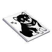 Niedlich Shiba Inu Puppy Art Monogram Notizblock (Rechte Seite)