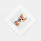 Niedlich Shiba Inu Serviette (Ecke)