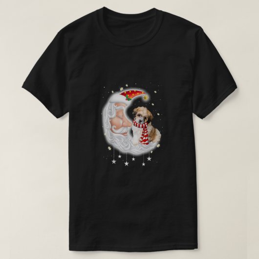 Niedlich Shichon mit Weihnachtsmannmütze Weihnacht T-Shirt (Design vorne)