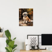 Niedlich Shih Tzu Dog Art Print Poster (Heimbüro)