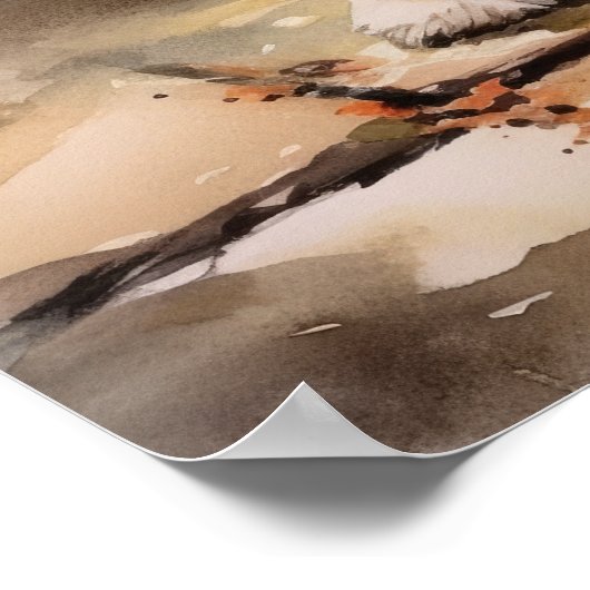 Niedlich Shih Tzu Dog Art Print Poster (Ecke)