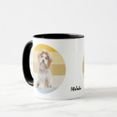Niedlich Shih Tzu Dog Retro Sunset Tasse (Vorderseite Links)