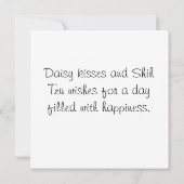 Niedlich Shih Tzu Dog White Daisy Blume (Rückseite)