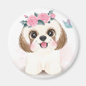 Niedlich Shih Tzu Magnet (Vorne)