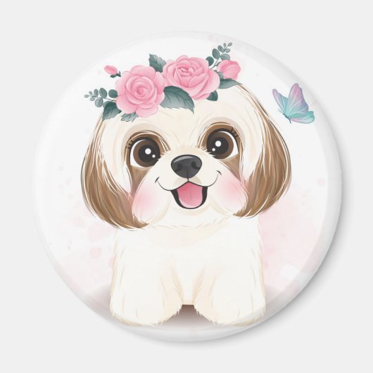 Niedlich Shih Tzu Magnet (Vorne)