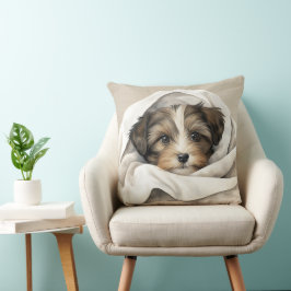 NIEDLICH SHIH TZU PUPPY UNTER BLANKET KISSEN