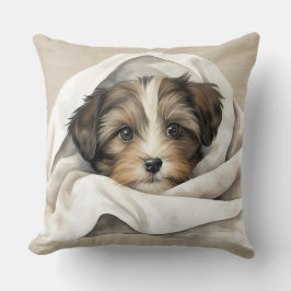 NIEDLICH SHIH TZU PUPPY UNTER BLANKET KISSEN