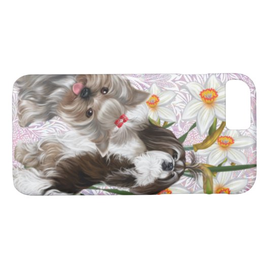 Niedlich Shih Tzu und Yorkie Case-Mate iPhone Hülle (Rückseite (Horizontal))