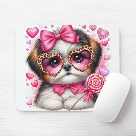 Niedlich Shih-tzu Valentine Mousepad (Mit Mouse)