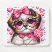 Niedlich Shih-tzu Valentine Mousepad (Vorne)