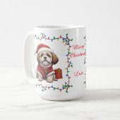 Niedlich Shih Tzu Weihnachts-Tasse Kaffeetasse (Vorderseite Links)