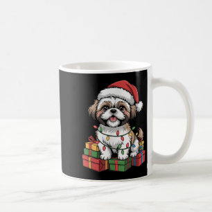 Niedlich Shih Tzu Weihnachtsmannmütze Weihnachten Kaffeetasse