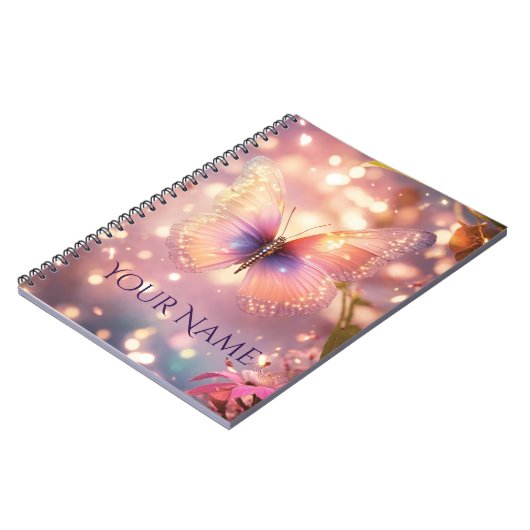 Niedlich Shiny magischer Schmetterling Notizblock (Linke Seite)