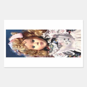 Niedlich Shirley Temple Doll Rechteckiger Aufkleber