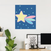 Niedlich Shooting Star Comet Poster (Heimbüro)