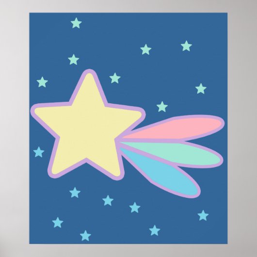 Niedlich Shooting Star Comet Poster (Vorne)