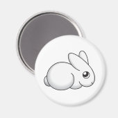 Niedlich Shy Bunny Magnet (Vorderseite/Rückseite)