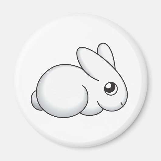 Niedlich Shy Bunny Magnet (Vorne)