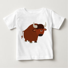 Niedlich Shy Cartoon Bull Baby T - Shirt