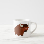 Niedlich Shy Cartoon Bull Espresso Tasse (Rechts)