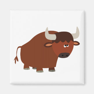 Niedlich Shy Cartoon Bull Magnet