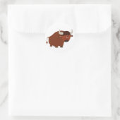 Niedlich Shy Cartoon Bull Sticker (Tasche)