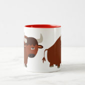 Niedlich Shy Cartoon Bull Tasse (Mittel)