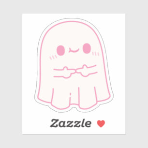 Niedlich Shy Ghost Aufkleber