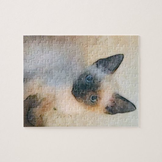 Niedlich Siamese Kitten Puzzle (Horizontal)