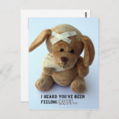 Niedlich Sick Teddy Dog gut Postkarte (Vorne/Hinten)